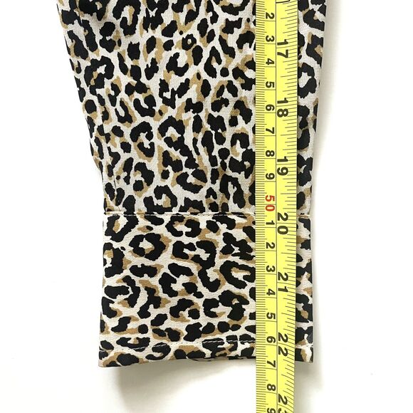 J. CREW Women's 100% Silk Button-Up Dress Shirt Blouse Top in Leopard Print - Picture 9 of 14